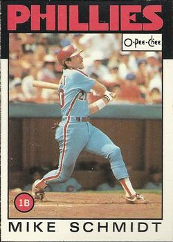 1986 O-Pee-Chee Baseball Cards 200     Mike Schmidt